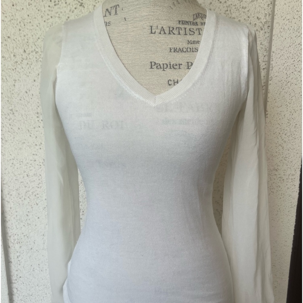 TRENDY Banana Republic  summer white cotton sweater